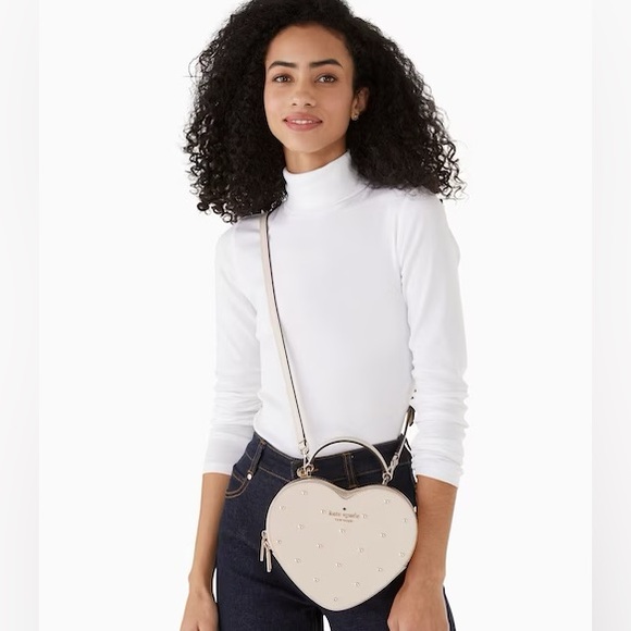 New Kate Spade Love Shack Embellished Heart Crossbody Bag - Picture 4 of 9